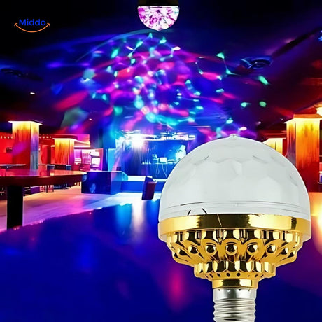lampe disco LED magicball créant un éclairage animé sur la piste de danse