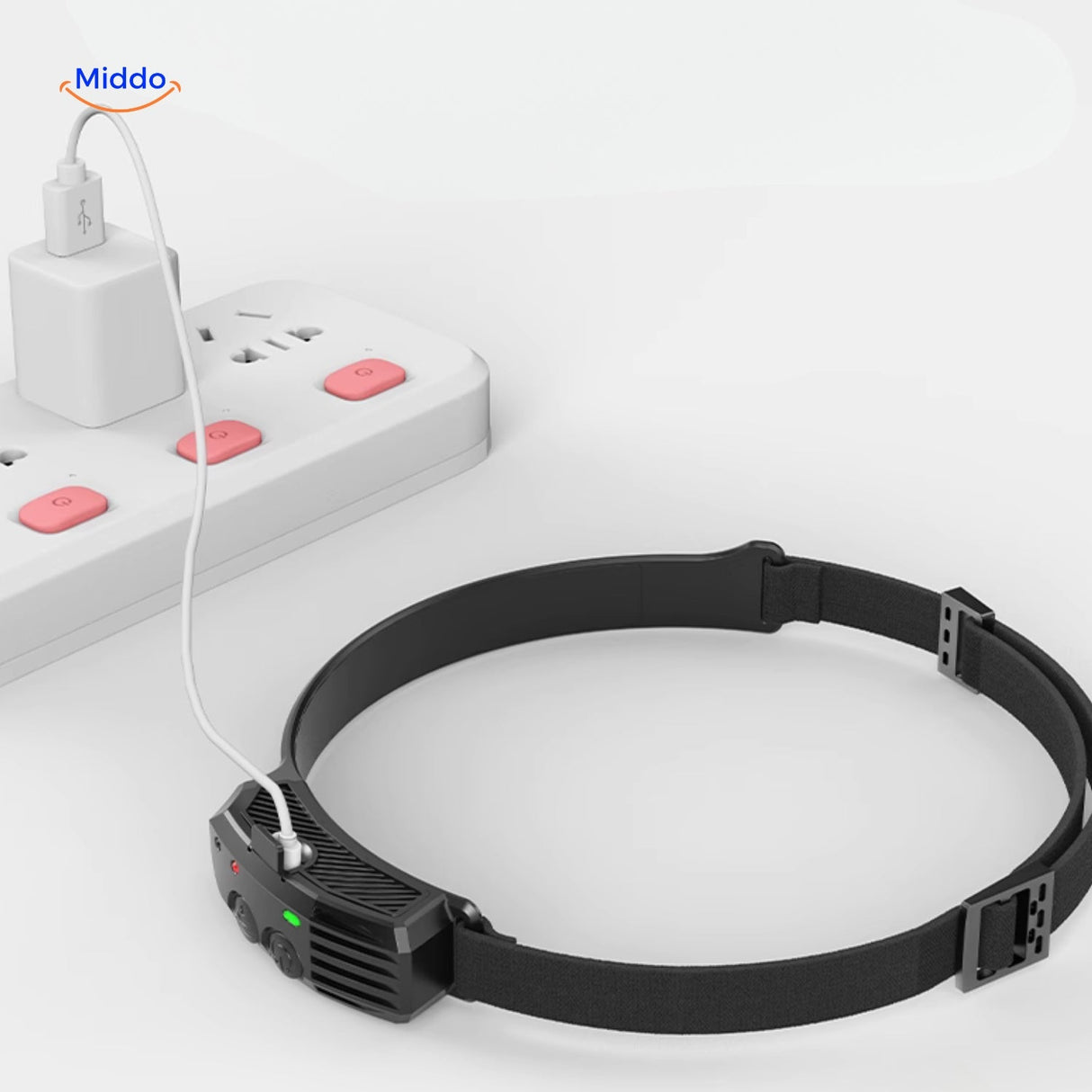 lampe frontale au design compact et rechargeable via port usb pour plus de praticité