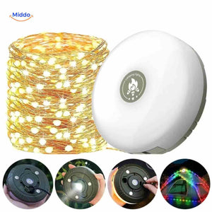 set complet de la lampe led de camping avec boite et guide d'utilisation inclus
