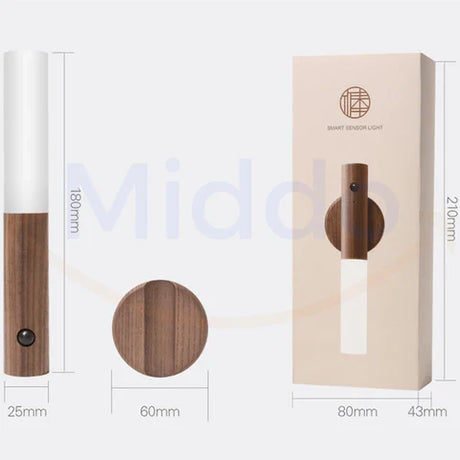 emballage de la lampe led à capteur avec indication des dimensions du produit