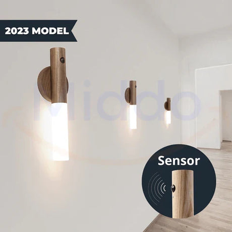 lampe led à capteur montée au mur pour un éclairage nocturne sans fil