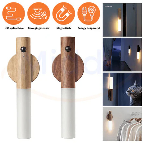 lampe led à capteur présentée dans ses différentes utilisations à la maison