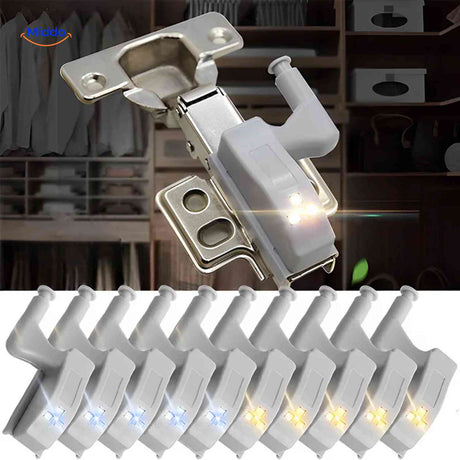 lampe led charniere fixee sur porte d'armoire avec fonction tactile