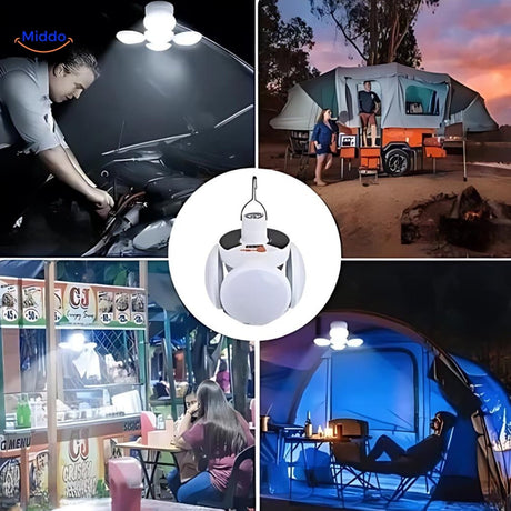 lampe LED rechargeable, portable et écologique pour un éclairage extérieur responsable
