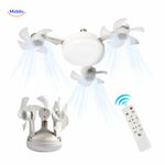 lampe LED plafond avec ventilateurs escamotables et télécommande sans fil
