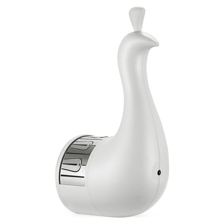 lampe paon led au design minimaliste blanc, éclairage d'ambiance sobre et raffiné