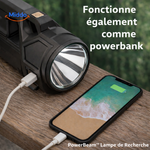 lampe de recherche LED portable en situation, design compact et ergonomique