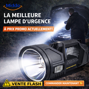 PowerBeam™ Lampe de Recherche | LED, Long Portée, Rechargeable & Portable