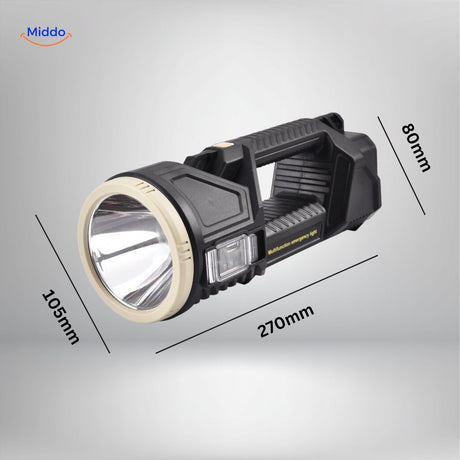 lampe de recherche avec panneau solaire intégré pour une utilisation prolongée sans prise secteur