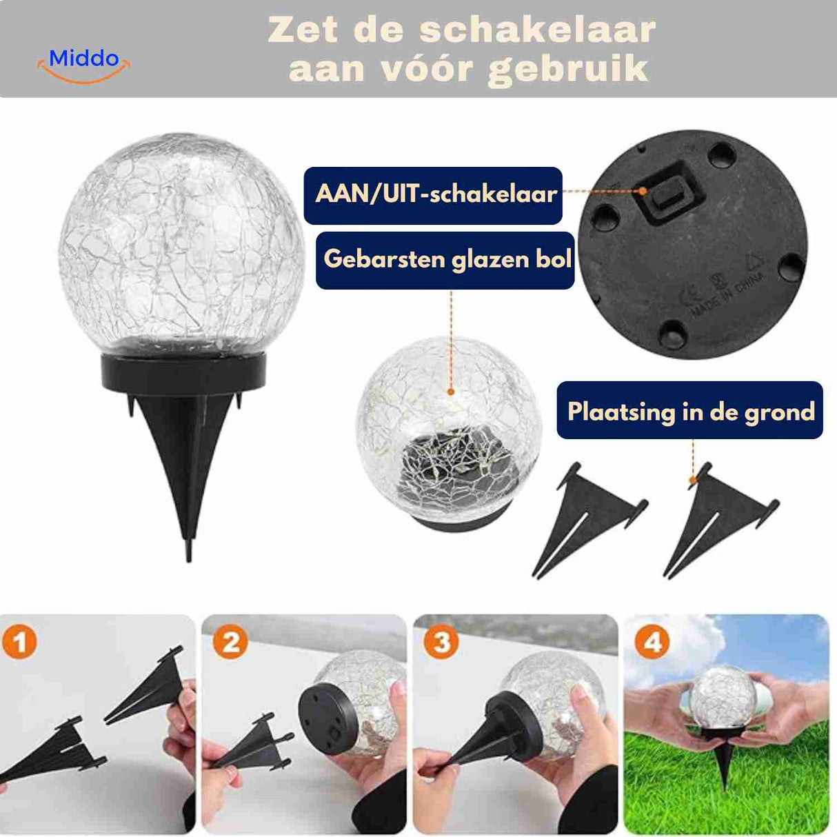 guide d'installation de la lampe solaire avec instructions étape par étape
