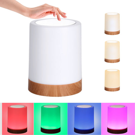 lampe tactile avec différents modes de couleurs et réglages d'intensité lumineuse