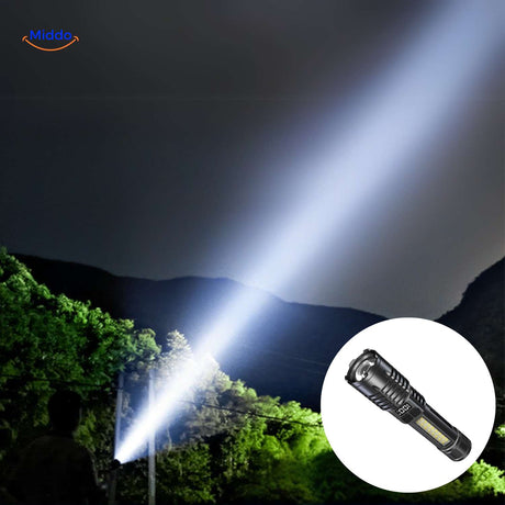 lampe torche led ultra-puissante avec faisceau à longue portée, idéale pour l'extérieur