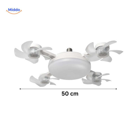 lampe ventilateur LED de 50 cm pour usage domestique, idéale pour chambre ou salon