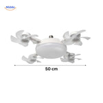 lampe ventilateur LED de 50 cm pour usage domestique, idéale pour chambre ou salon