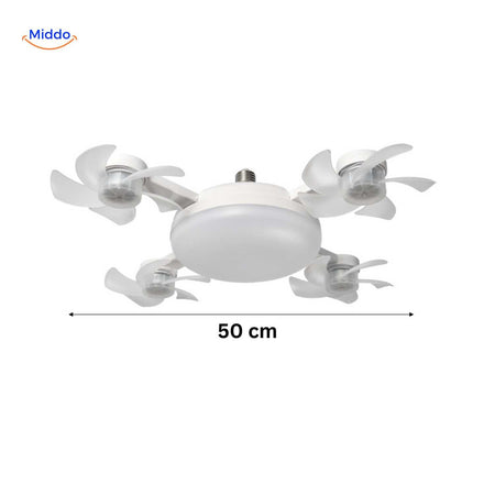 lampe ventilateur LED de 50 cm pour usage domestique, idéale pour chambre ou salon