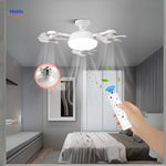 lampe ventilateur de plafond avec télécommande, lumière froide réglable et culot E27