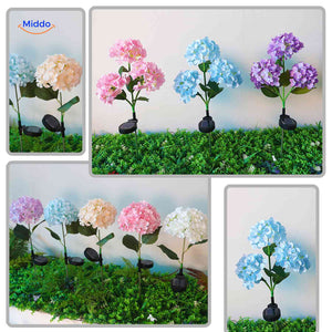 lanterne solaire hortensia utilisable aussi bien en intérieur qu'en extérieur pour décorer