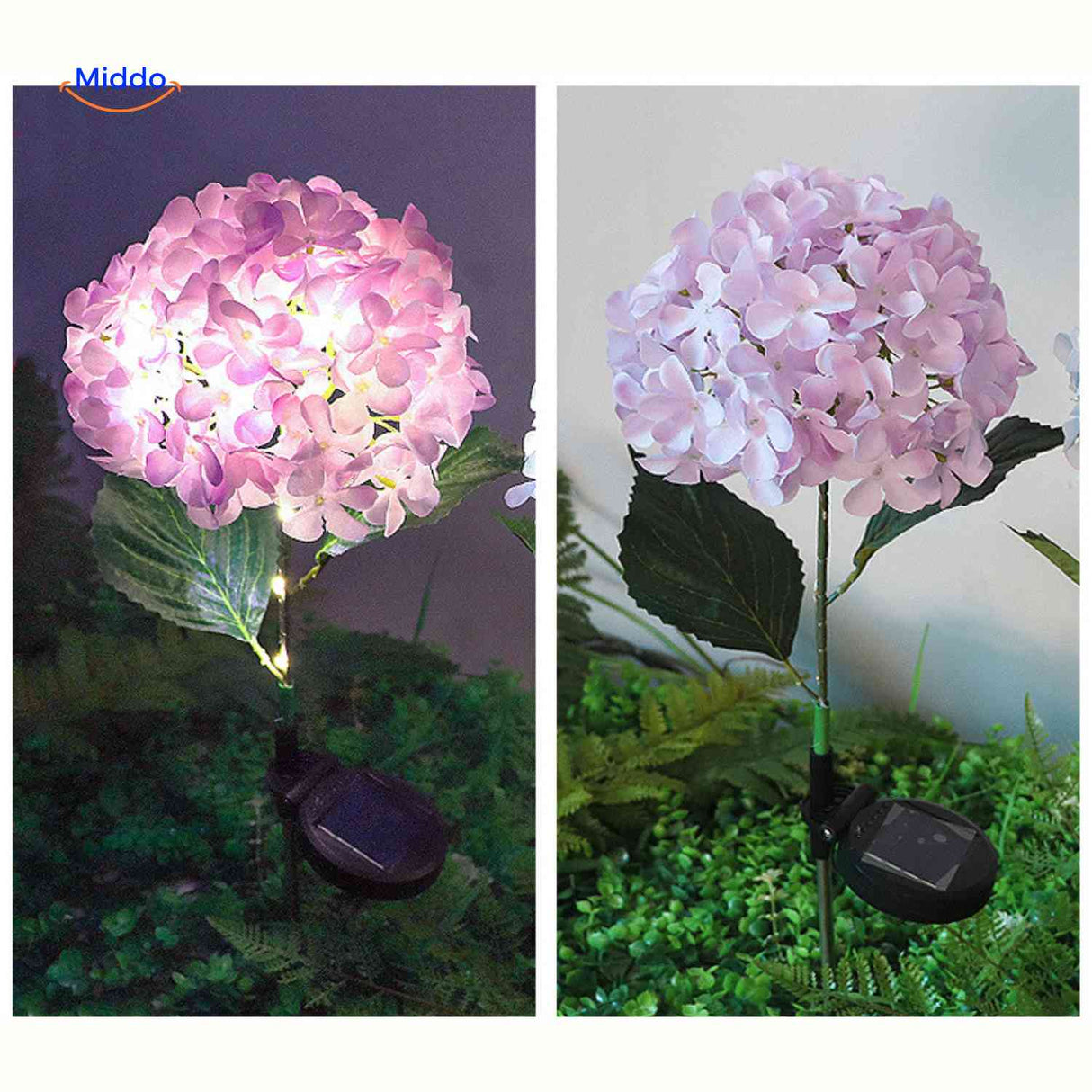 lanterne solaire hortensia résistante à la pluie pour utilisation en extérieur toute saison