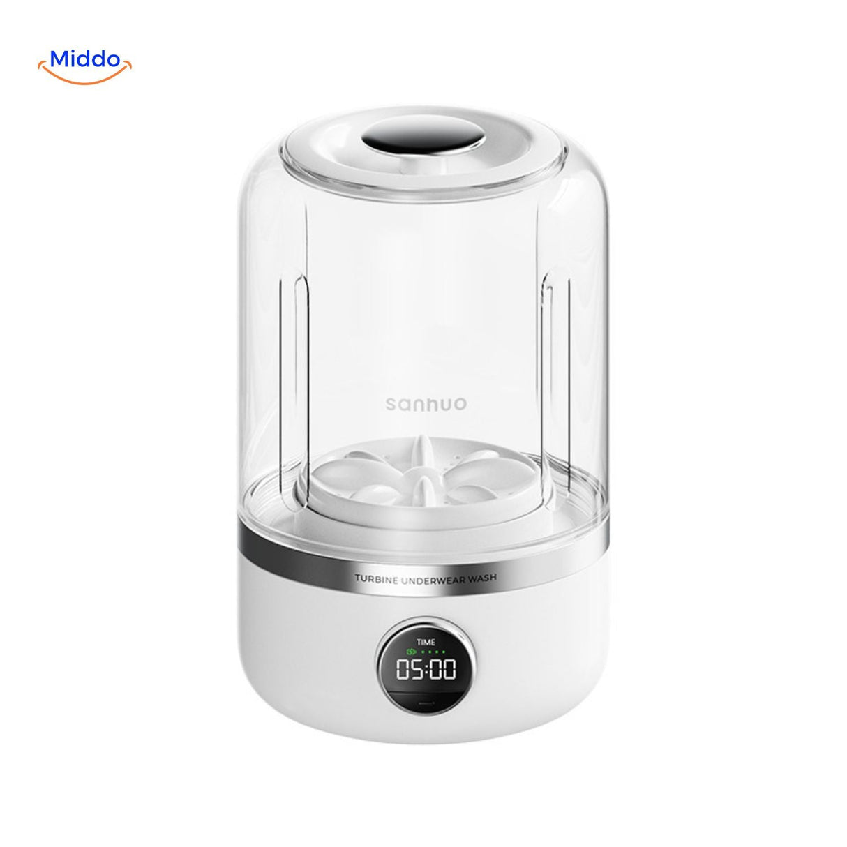 lave-linge turbine pour sous-vêtements au design moderne et épuré