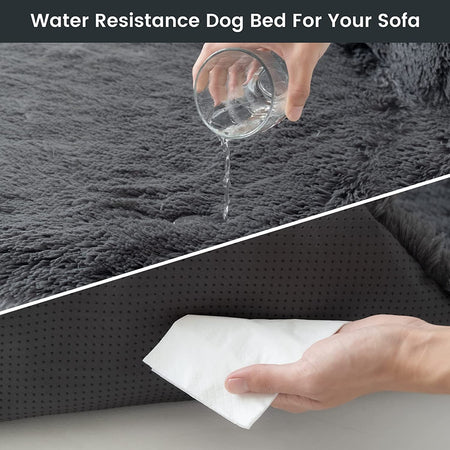 lit chien shapeme en utilisation sur canape, protection efficace contre griffures et poils