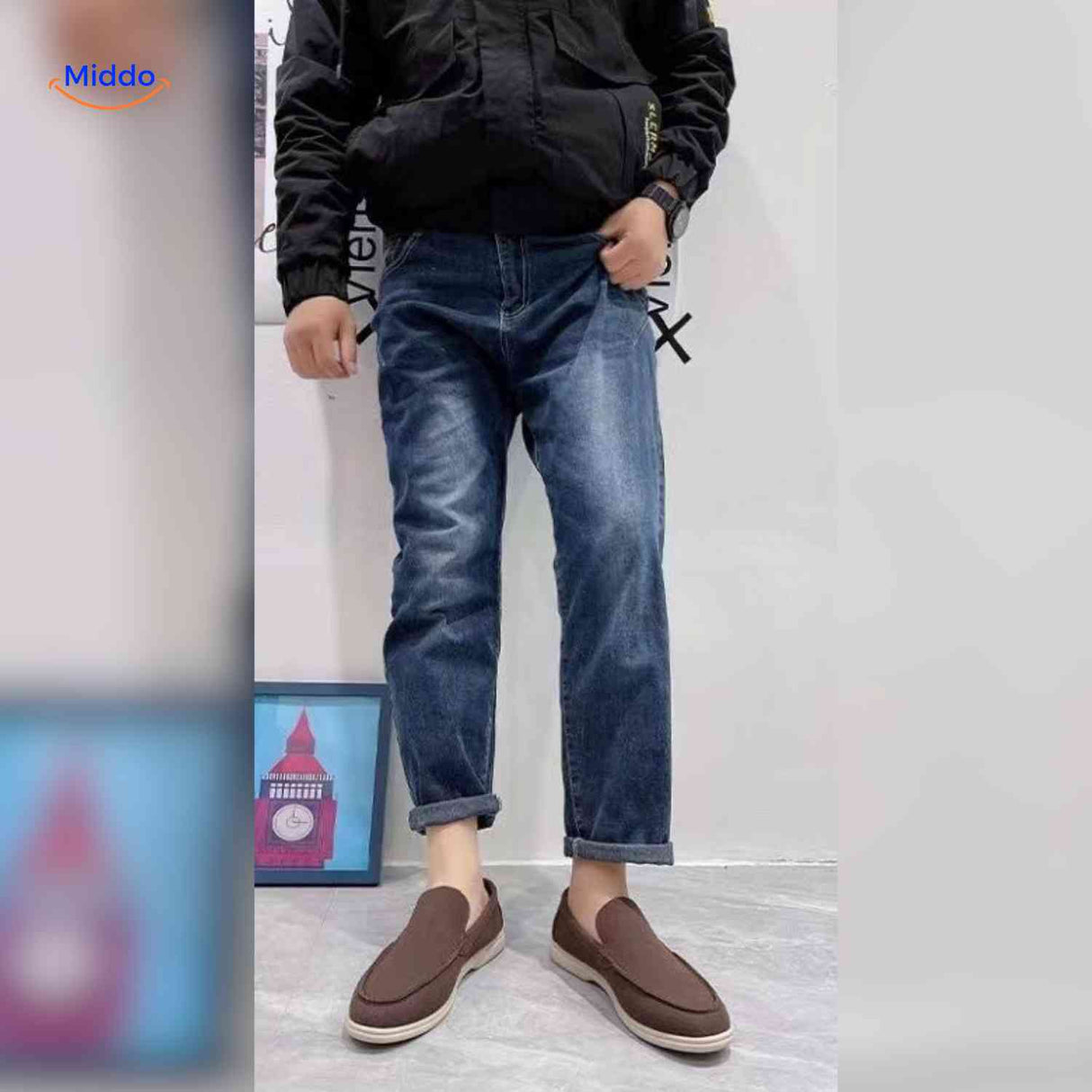 loafers brun foncé en suède avec semelle claire, chaussure homme habillée et légère