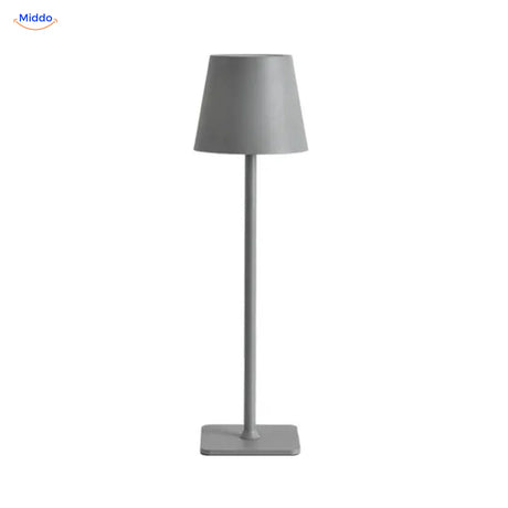 Lampe de table Lumiset rechargeable en gris, variateur tactile