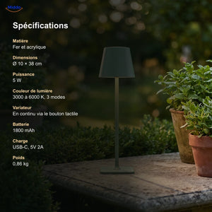 Spécifications de la lampe Lumiset