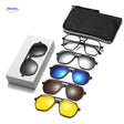 lunettes de soleil 5 en 1 avec verres magnetiques interchangeables et etui de transport inclus