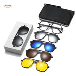 lunettes de soleil 5 en 1 avec verres magnetiques interchangeables et etui de transport inclus