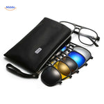 lunettes de soleil avec etui et 5 clips magnetiques pour un usage polyvalent en toutes situations