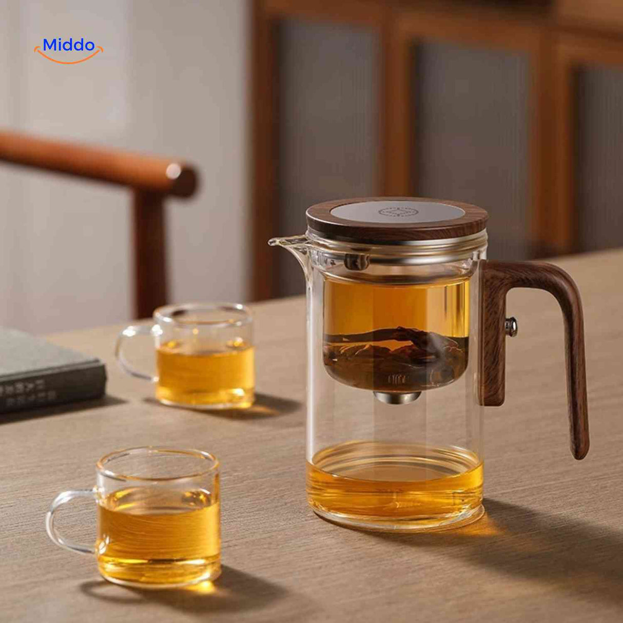 Théière magnétique Magnetea en verre avec filtre, vue produit 10