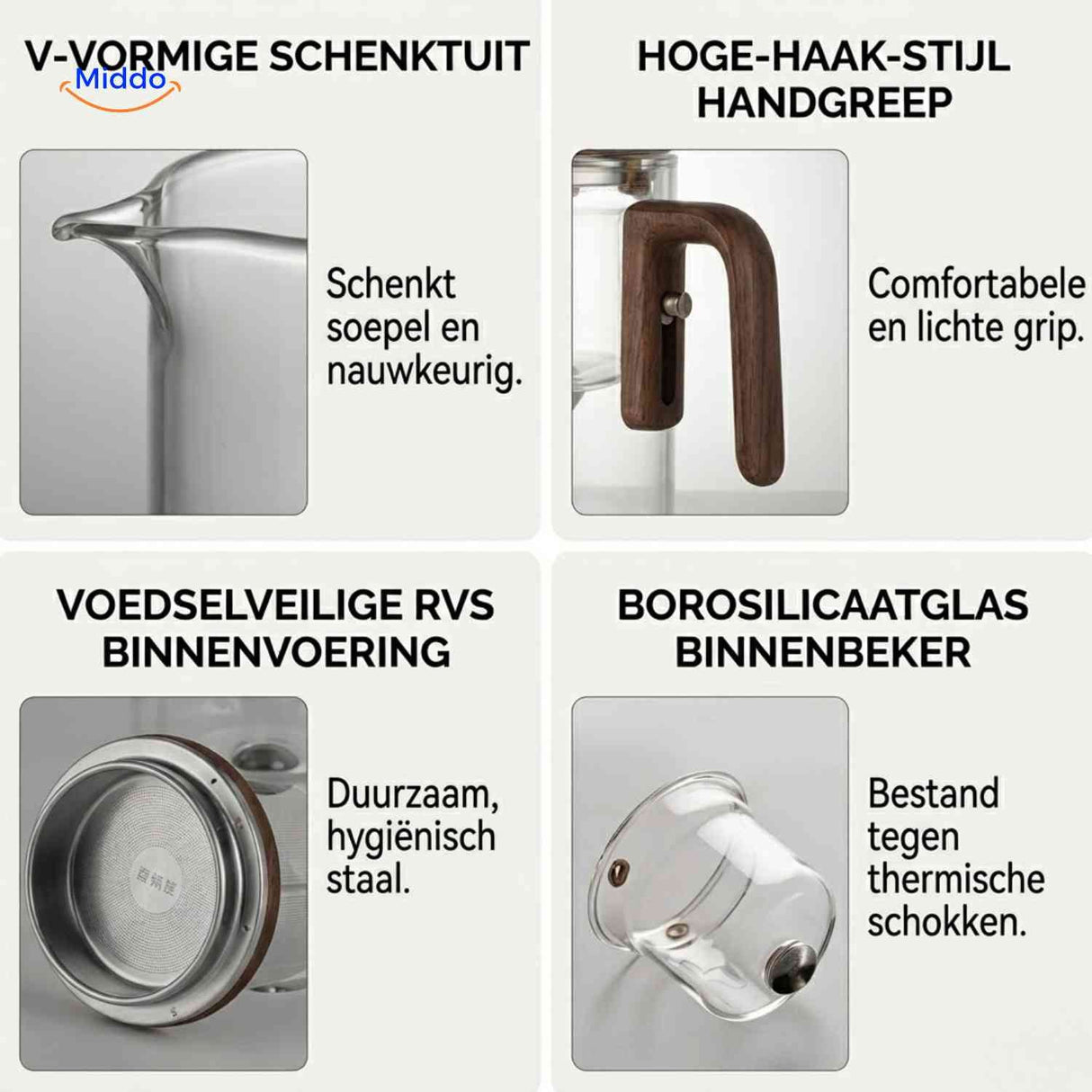 Théière magnétique Magnetea en verre avec filtre, vue produit 11