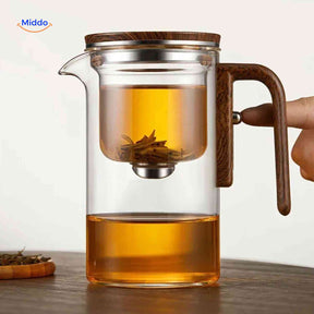 Théière magnétique Magnetea en verre avec filtre, gros plan, vue 1