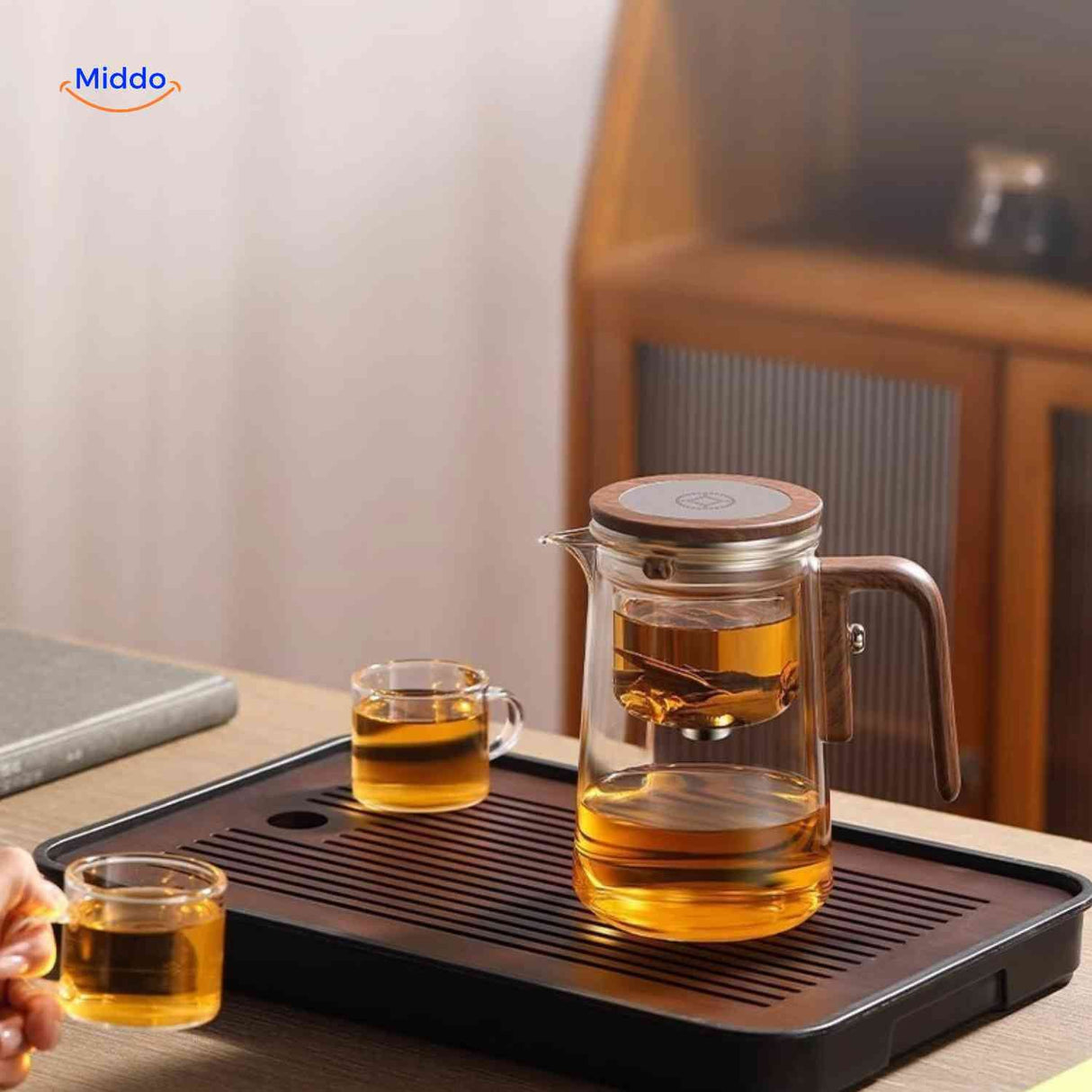 Théière magnétique Magnetea en verre avec filtre, vue produit 8