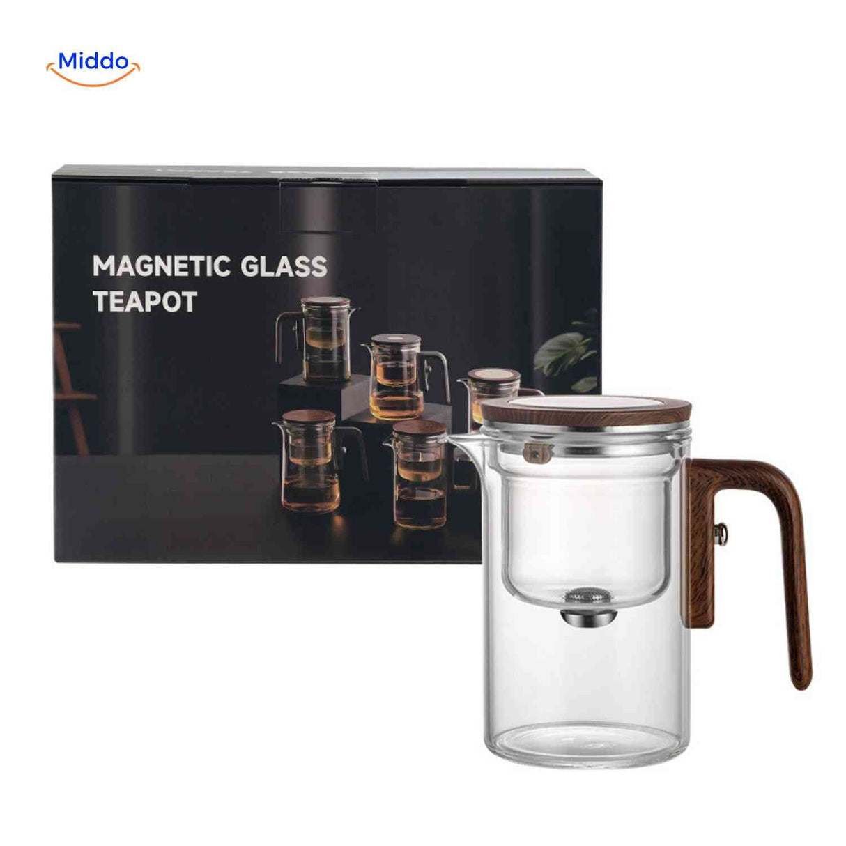 Théière magnétique Magnetea en verre avec filtre, emballage, vue 13