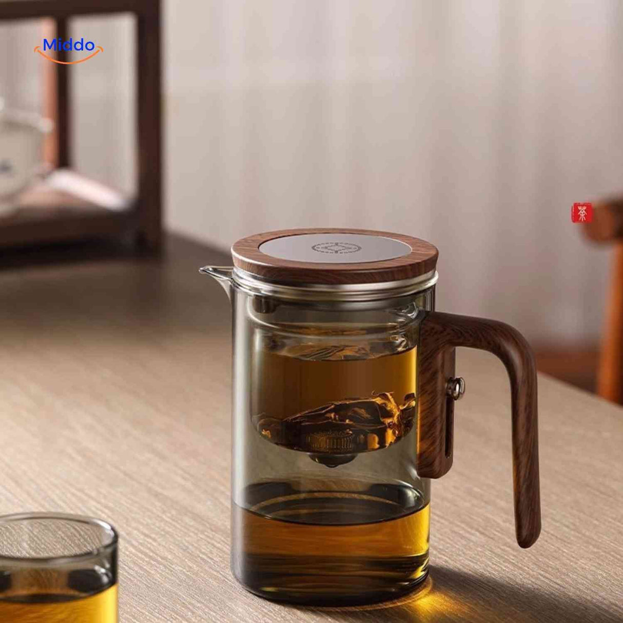 Théière magnétique Magnetea en verre avec filtre, vue produit 9