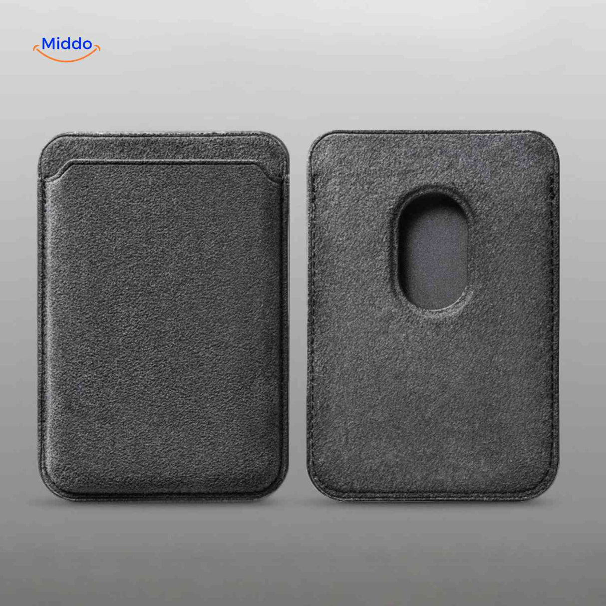 Porte-cartes MagSafe AlcantaPro en Alcantara, noir, vue 4