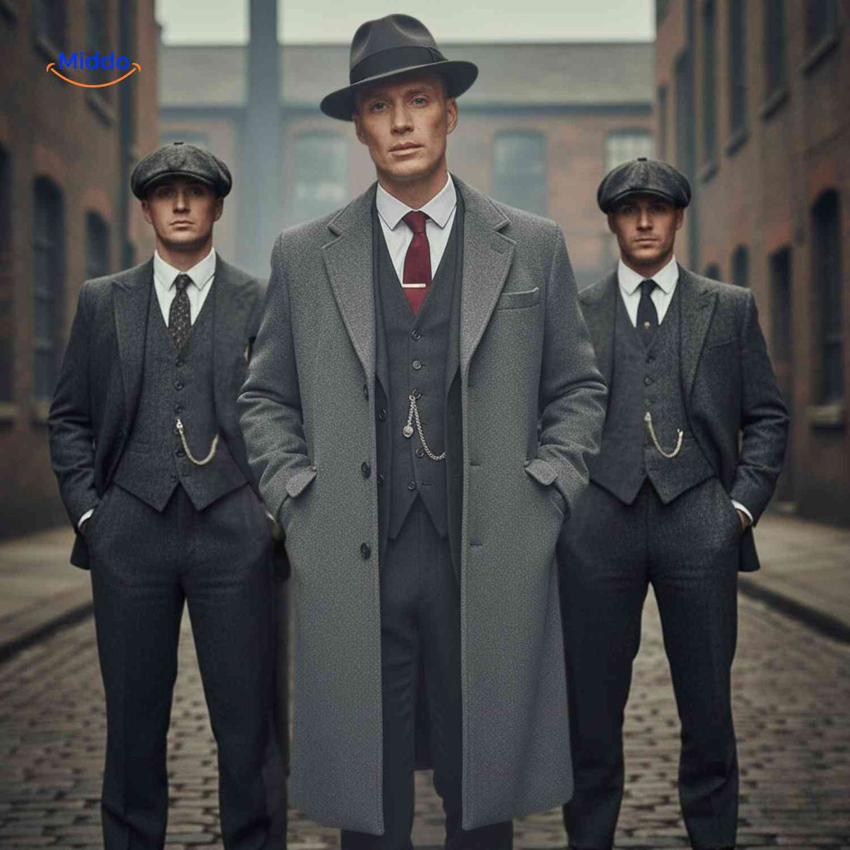 manteau laine gris long pour homme, look élégant et raffiné inspiré du style britannique