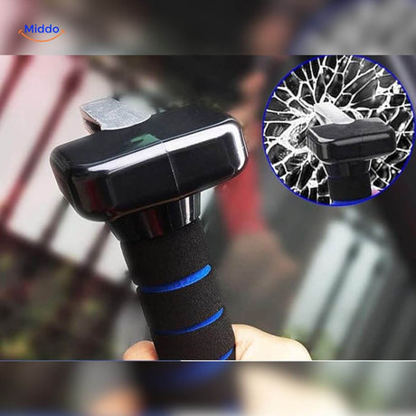 marteau de sécurité avec coupe-ceinture intégré pour s'échapper rapidement d'un véhicule