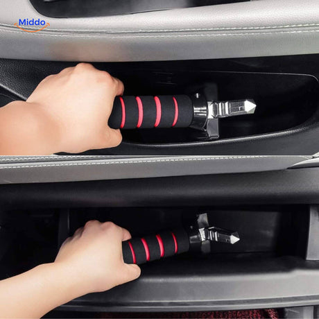 marteau de sécurité noir et bleu pour vitres de voiture, outil d'évacuation d'urgence