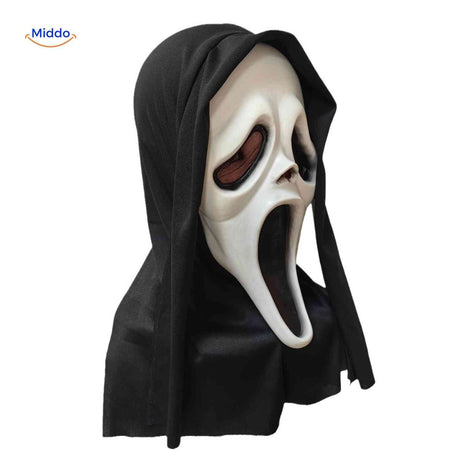 masque halloween effrayant vu de côté, design crâne réaliste