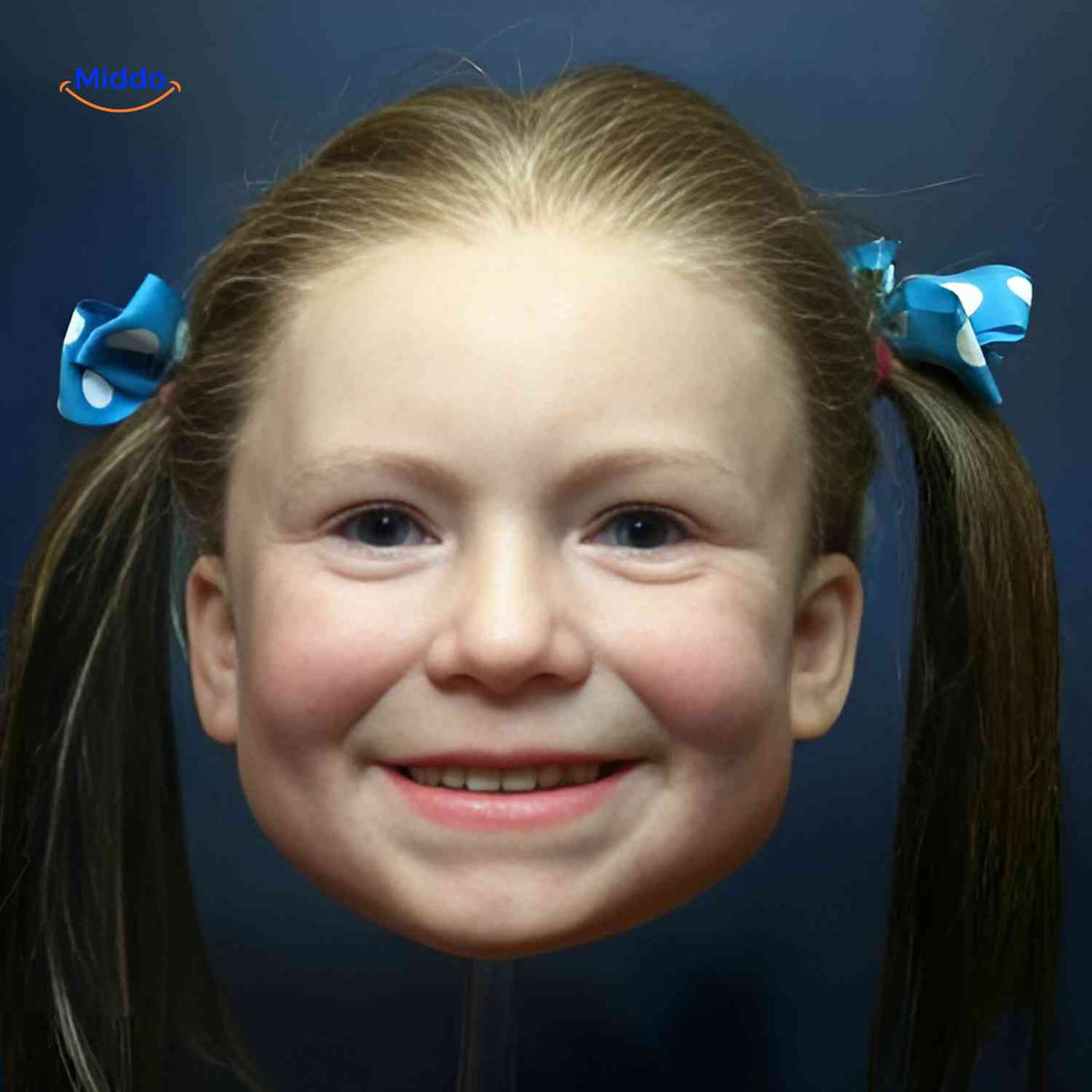 masque latex petite fille avec tresses, déguisement original et réaliste pour halloween