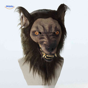 masque loup effrayant accessoire de costume halloween en latex