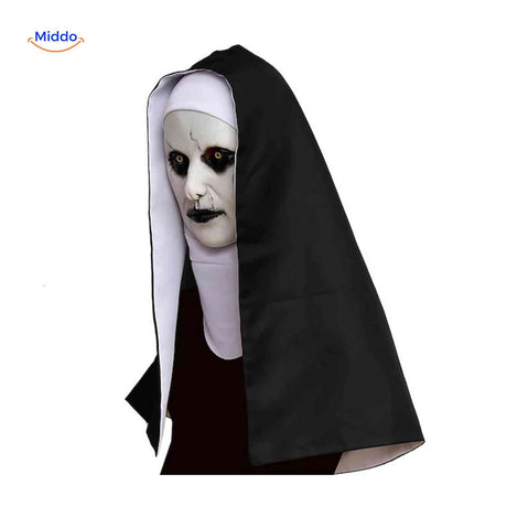 masque de nonne à l'apparence terrifiante idéale pour se déguiser à halloween