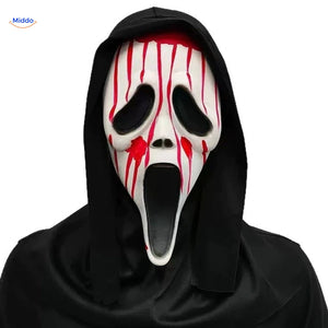 Masque Skullora en EVA avec coulures verticales rouge vif.