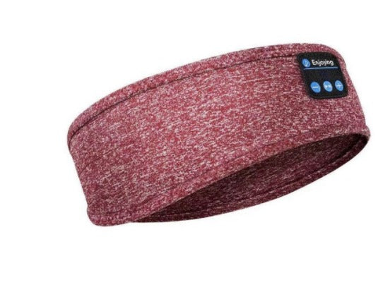 masque de sommeil bluetooth coloris rose avec haut-parleurs intégrés et ajustement confortable