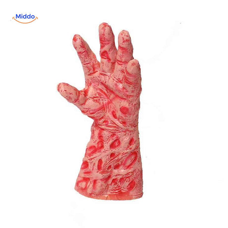 masque zombie brûlé sans cheveux vu sous un angle différent pour apprécier les détails