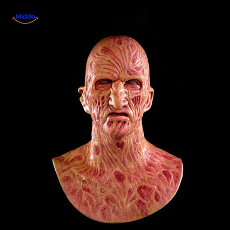 masque zombie brûlé sans cheveux pour un effet terrifiant et réaliste