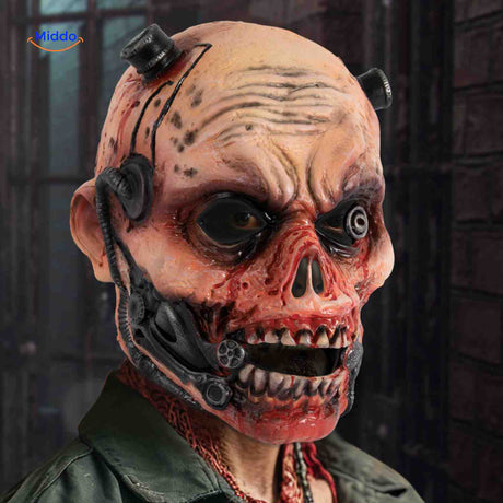 masque zombie ensanglanté accessoire d'horreur effrayant pour halloween