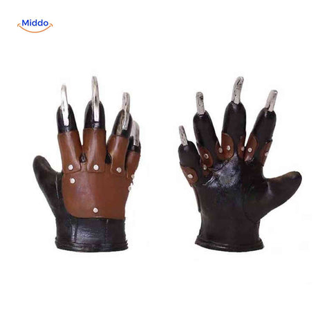 masque zombie halloween avec gants à griffes présentés sous différentes perspectives